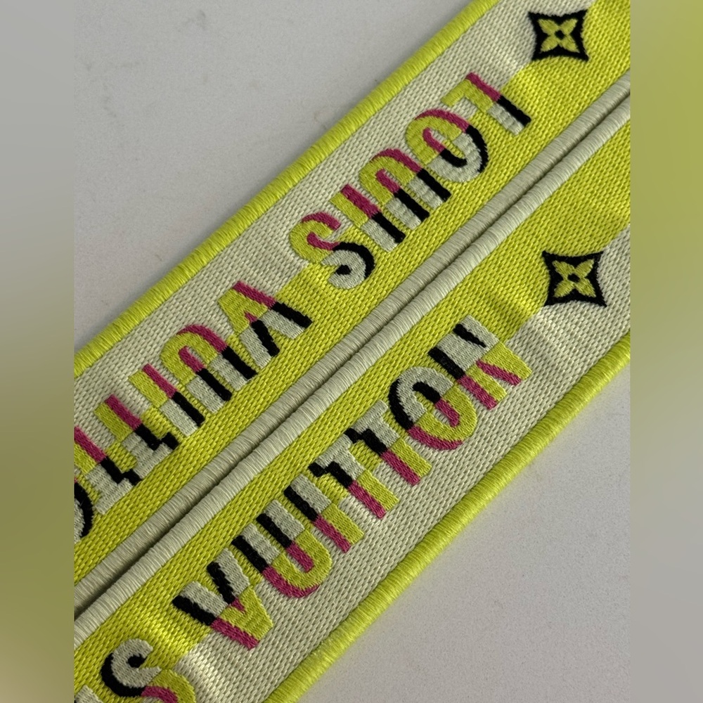 Louis Vuitton Jacquard Speedy Bandoulière 20 Shoulder Strap in Yellow ~ LIKE NEW - Picture 8 of 12